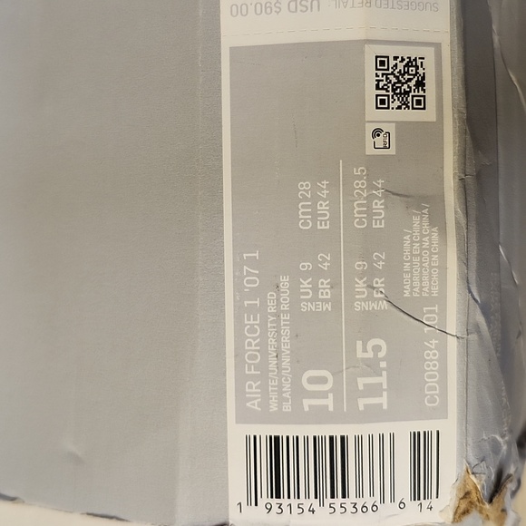 Air Force 1 '07 White/red trim - Picture 7 of 7